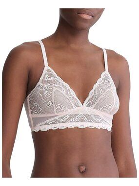 Calvin Klein Instinct Sheer Lace Triangle Bra Por Prairie Size S NWT
